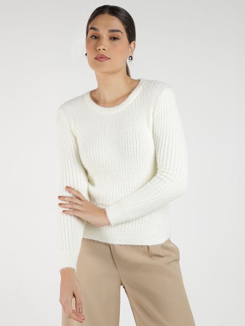 Blusão Tricot Feminino BRANCO