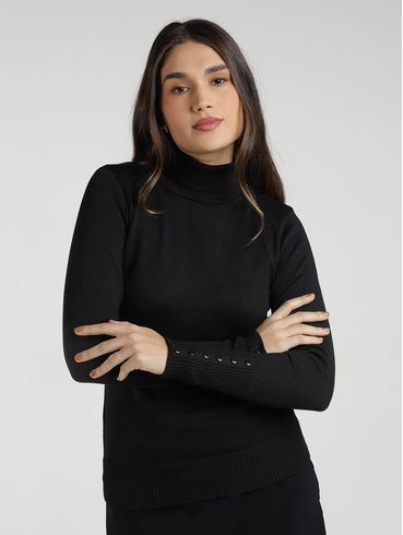Blusão Tricot Feminino PRETO