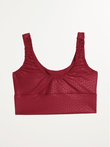 Top Fitness 3D Vels Feminino BORDO