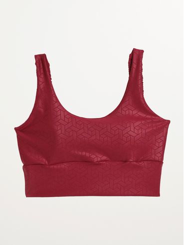 Top Fitness 3D Vels Feminino BORDO