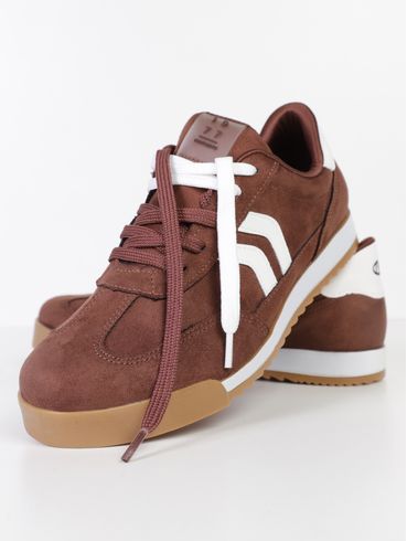 Tênis Casual Camurça Via Marte Feminino MARROM