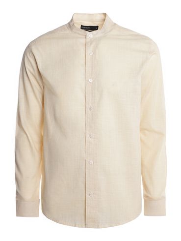 Camisa Slim Gola Padre Eletrón Masculina BEGE