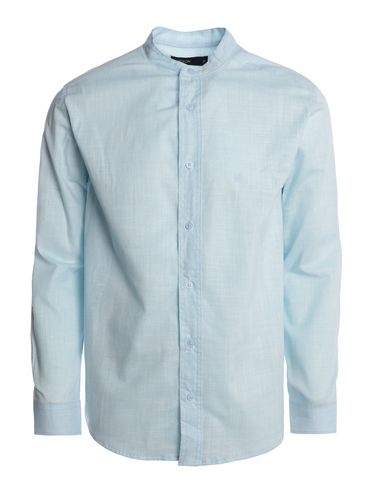 Camisa Slim Gola Padre Eletrón Masculina AZUL CLARO