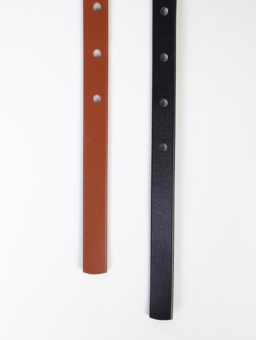 Kit Cinto Minimalista Feminino PRETO/CARAMELO