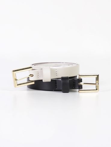 Cinto Kit Minimalista Feminino OFF WHITE/PRETO