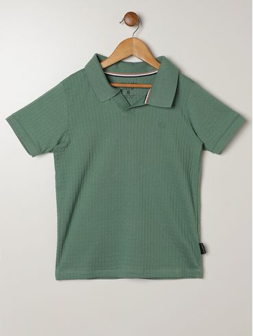 Polo Manga Curta Infantil Para Menino - VERDE