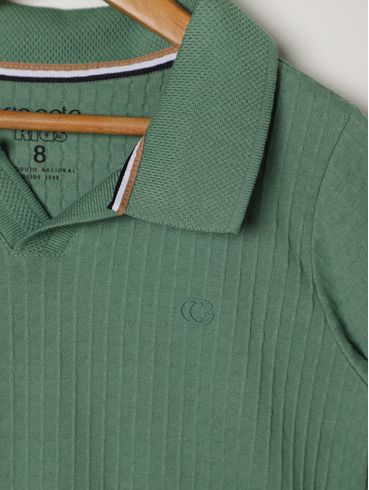 Polo Manga Curta Infantil Para Menino - VERDE