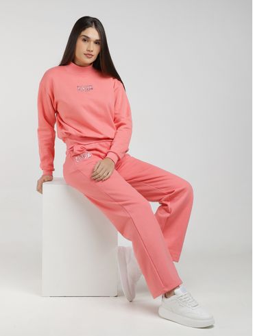 Calça Moletom Reta Autentique Feminina ROSA