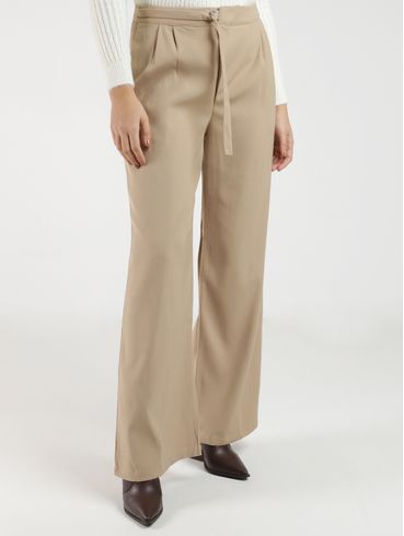 Calça Reta Alfaiataria Feminina CAQUI