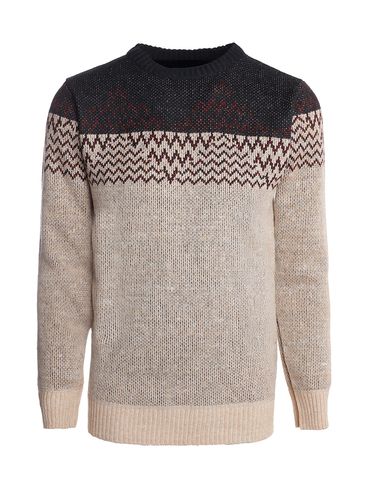 Blusão Tricot Trabalhado Masculino BEGE