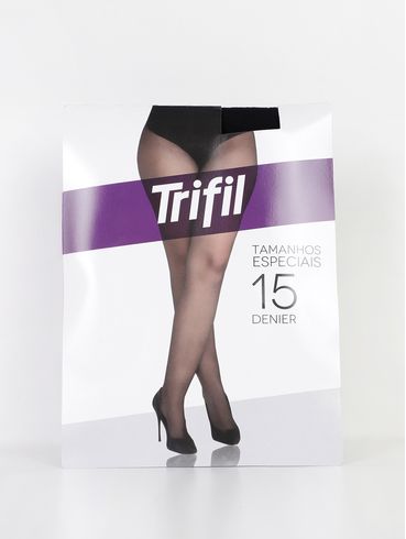 Meia-Calça Fio 15 Trifil Plus Size Feminina Preto
