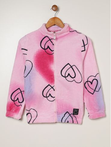 Jaqueta Moletom Juvenil Para Menina - ROSA