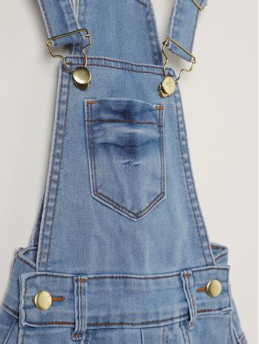 Macacão Jardineira Skinny Infantil Para Menino - AZUL
