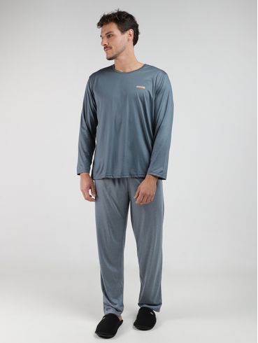 Pijama Longo Masculino CINZA