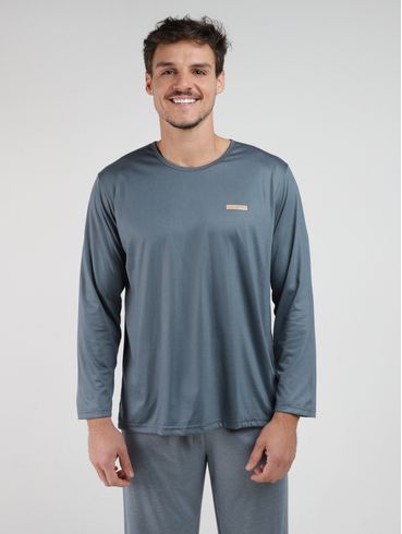 Pijama Longo Masculino CINZA