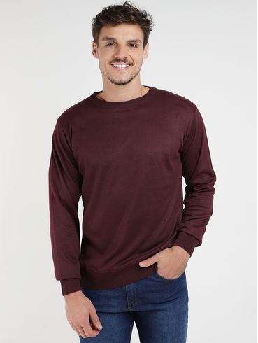 Blusão Tricot Básico Masculino BORDO