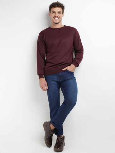 Blusão Tricot Básico Masculino BORDO