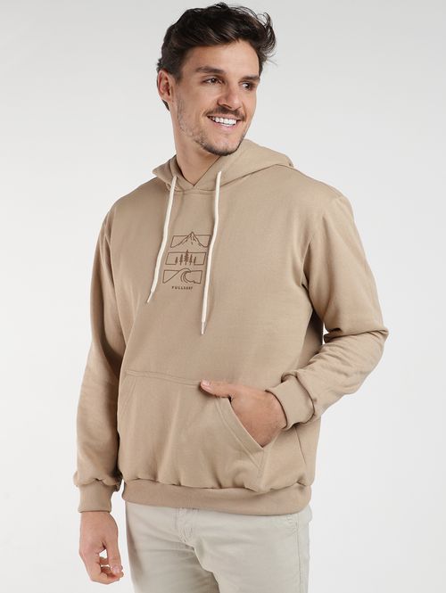 Moletom Canguru Masculino BEGE