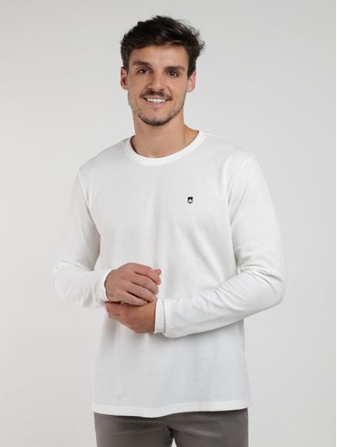 Camiseta Manga Longa Masculina OFF WHITE