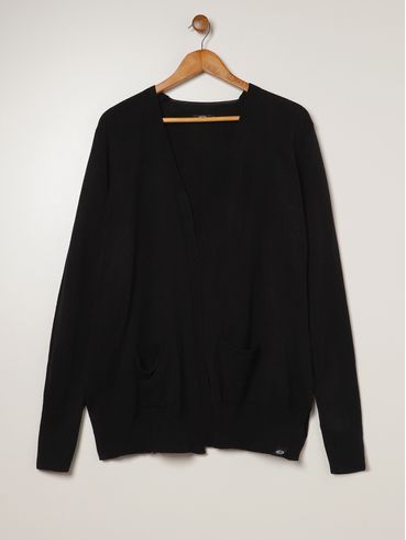 Casaco Alongado Plus Size Feminino PRETO
