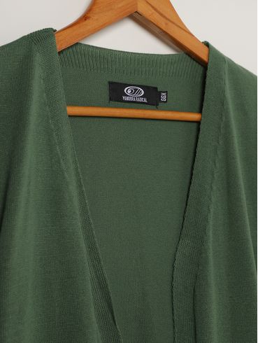 Casaco Alongado Plus Size Feminino VERDE