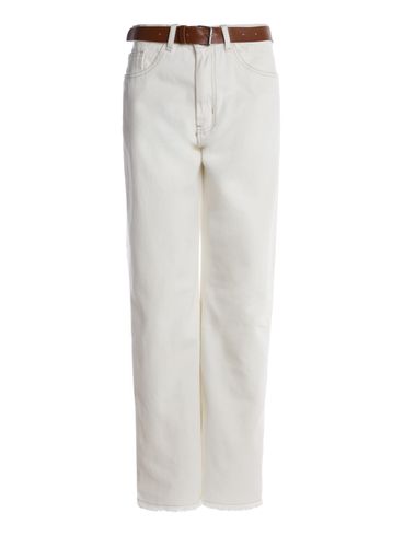 Calça Sarja Wide Leg Feminina OFF WHITE