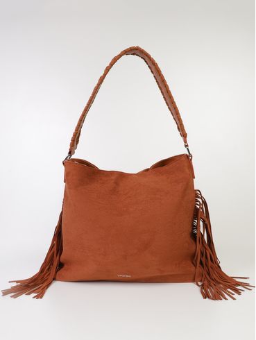 Bolsa Hobo Camurça Franja Feminina CARAMELO