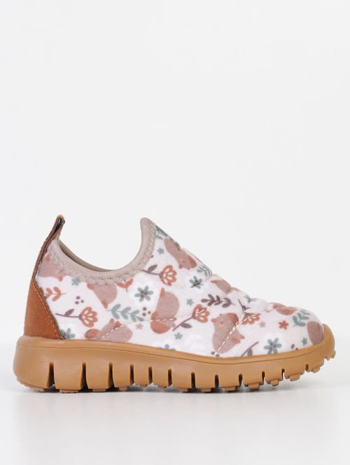 Tênis Calce Fácil Capivara Infantil - BEGE/MARROM