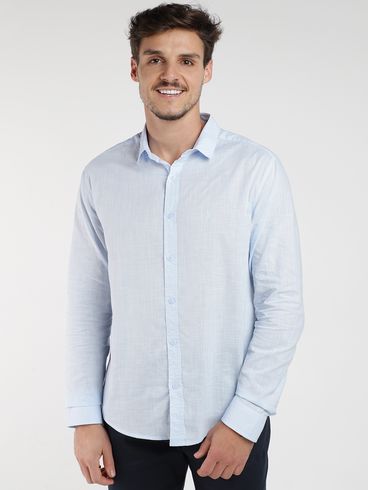Camisa Confort Verano Flame Eletrón Masculina AZUL CLARO