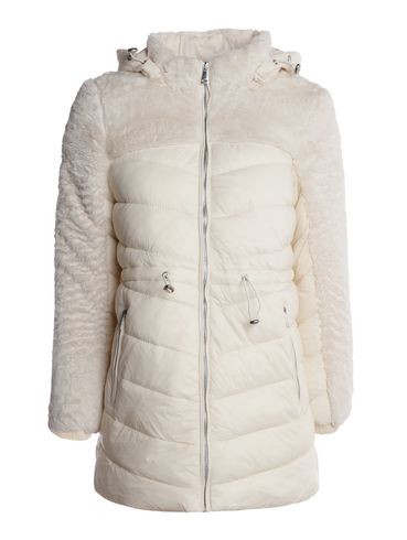Casaco Parka Ajuste na Cintura Feminino OFF WHITE