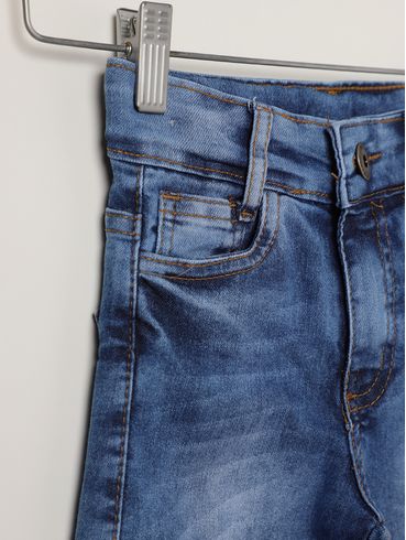 Calça Jeans Estonada Infantil Para Menino - AZUL