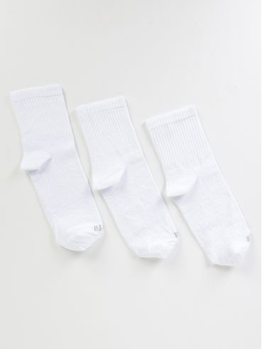 Kit com 03 Meias Cano Médio Trifil Masculina BRANCO