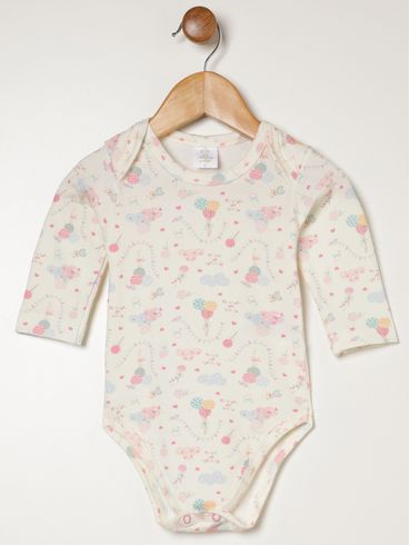 Body Infantil Para Bebê - OFF WHITE