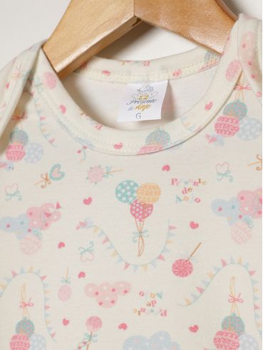 Body Infantil Para Bebê - OFF WHITE