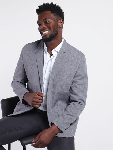 Blazer Oxford Masculino CINZA