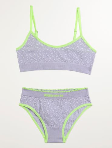Conjunto Lingerie Sem Bojo Infantil Para Menina - LILAS