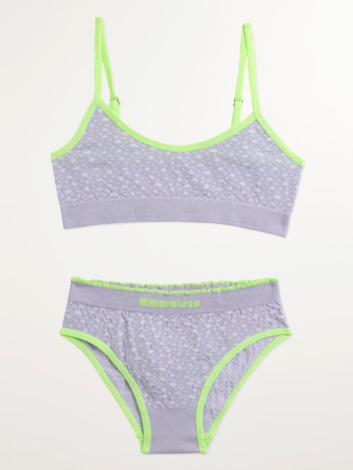 Conjunto Lingerie Sem Bojo Infantil Para Menina - LILAS