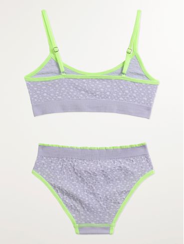 Conjunto Lingerie Sem Bojo Infantil Para Menina - LILAS