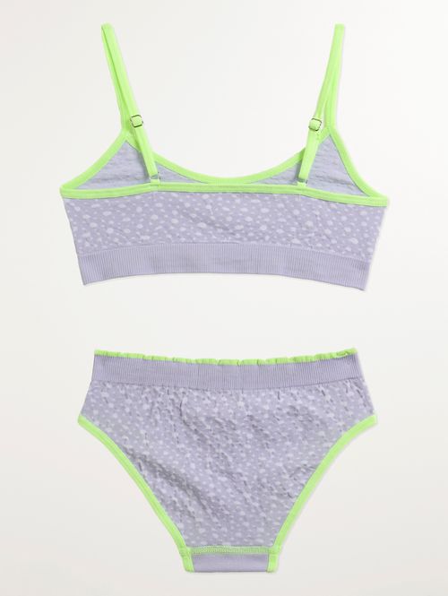 Conjunto Lingerie Sem Bojo Infantil Para Menina - LILAS