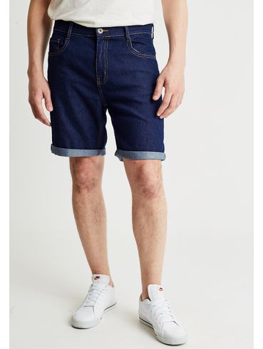 Bermuda jeans barra dobrada