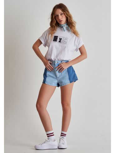 Short jeans bicolor