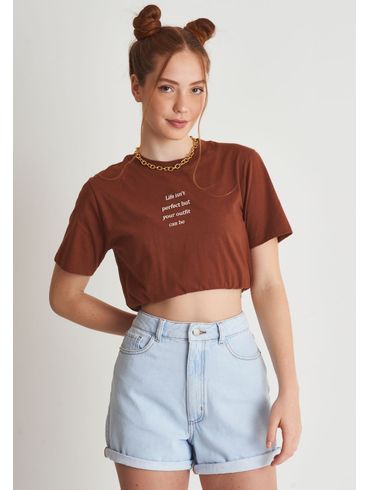 Short jeans delavê