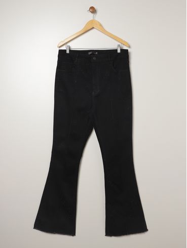 Calça Sarja Flare Plus Size Feminina PRETO