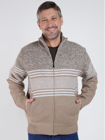 Cardigan Masculino MARROM