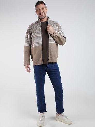 Cardigan Masculino MARROM
