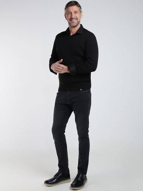 Blusão Tricot Masculino PRETO