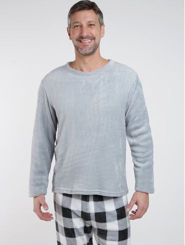 Pijama Longo Masculino CINZA