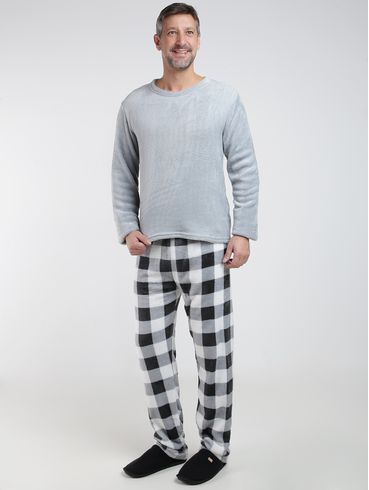 Pijama Longo Masculino CINZA