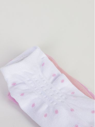 Kit 03 Meias Femininas BRANCO/SALMAO/ROSA
