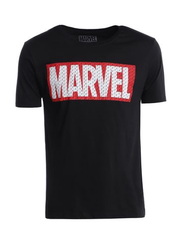Camiseta Manga Curta Marvel Masculina PRETO